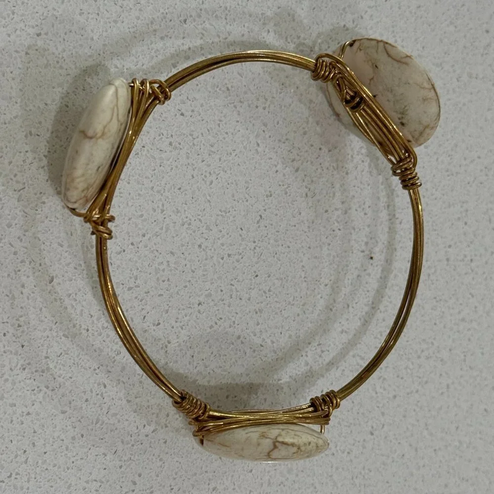 Vintage Brass Two Bangle Bracelets